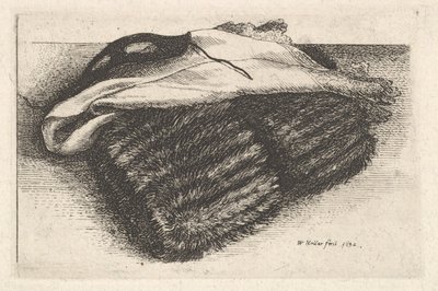 Muff, white kerchief and mask by Wenceslaus Hollar