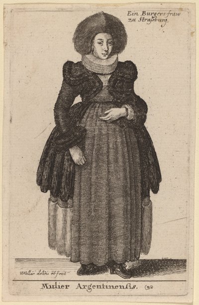 Argentinian Woman by Wenceslaus Hollar