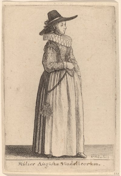 Woman of Augsburg by Wenceslaus Hollar