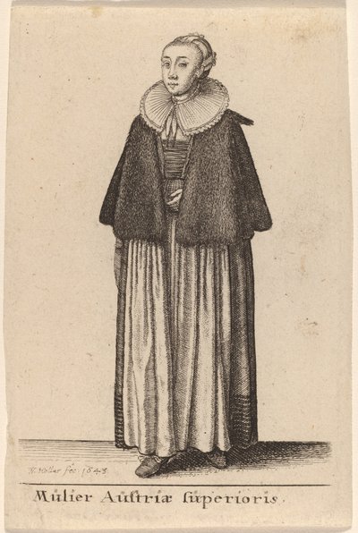 Woman of Upper Austria by Wenceslaus Hollar
