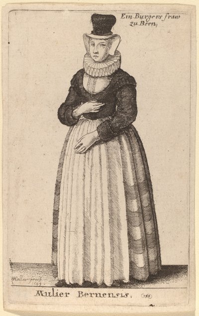 Woman of Bern by Wenceslaus Hollar