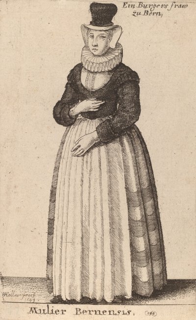 Bernese Woman by Wenceslaus Hollar