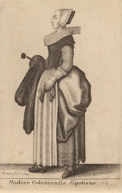Mulier Coloniensis Exspatians by Wenceslaus Hollar