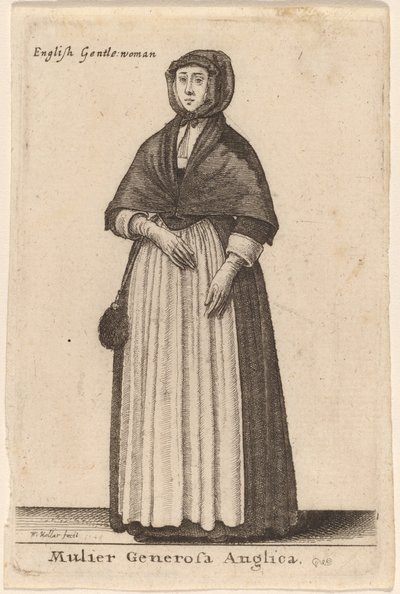 Noble English Woman by Wenceslaus Hollar