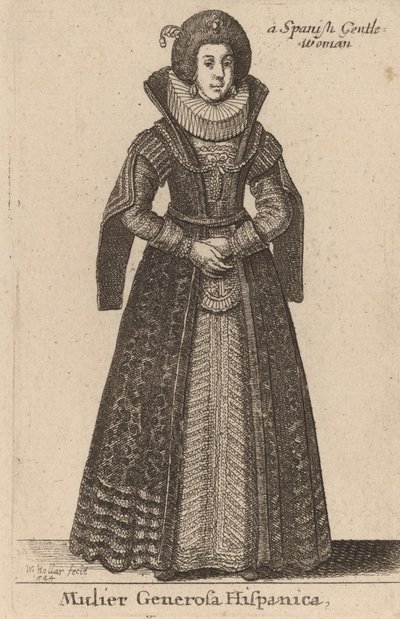 Noble Spanish Woman, 1644 by Wenceslaus Hollar