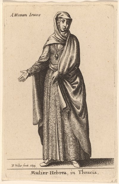 Hebrew Woman in Thrace by Wenceslaus Hollar