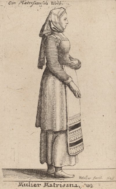Mulier Matrisana, 1649 by Wenceslaus Hollar