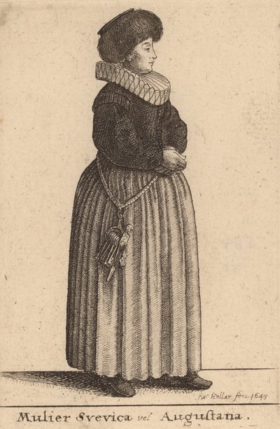 Mulier Svevica vel Augustana by Wenceslaus Hollar