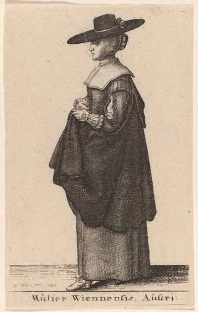 Mulier Wiennensis Austri by Wenceslaus Hollar
