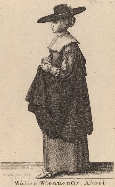Viennese Woman, 1643 by Wenceslaus Hollar