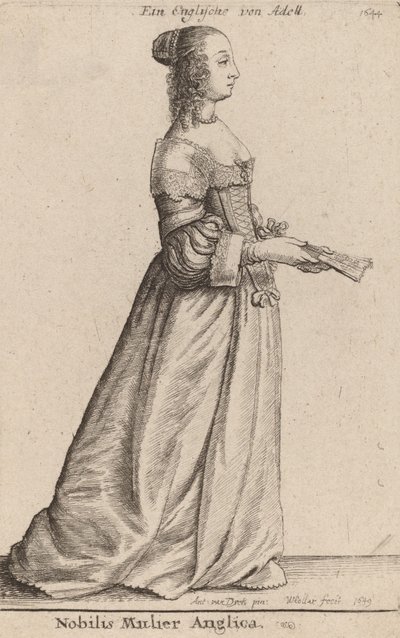 Nobilis Mulier Anglica by Wenceslaus Hollar