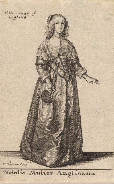 Nobilis Mulier Anglicana by Wenceslaus Hollar