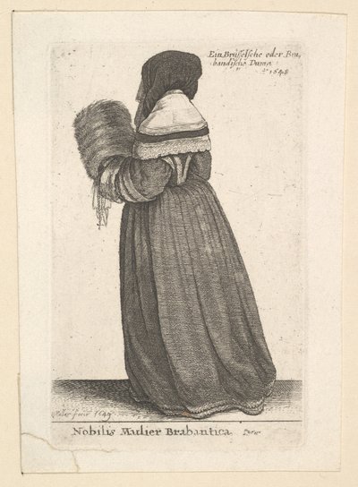 Noblewoman from Brabant by Wenceslaus Hollar