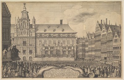 Proclamation of the Treaty of Munster, 1648 by Wenceslaus Hollar