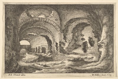 Roman Remains at Tivoli by Wenceslaus Hollar