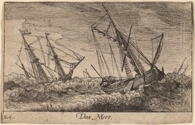Sea Scene by Wenceslaus Hollar