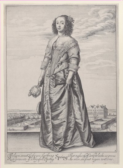 Spring, from The Seasons, 1643-44 by Wenceslaus Hollar