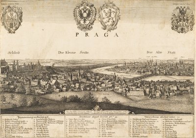 Large View of Prague by Wenceslaus Hollar