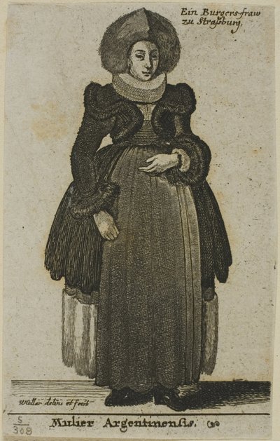 Strasbourg Woman by Wenceslaus Hollar