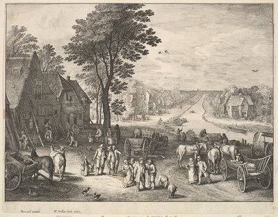 The Straight Canal, 1650 by Wenceslaus Hollar
