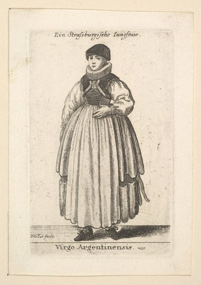 Unmarried Woman from Strasbourg by Wenceslaus Hollar