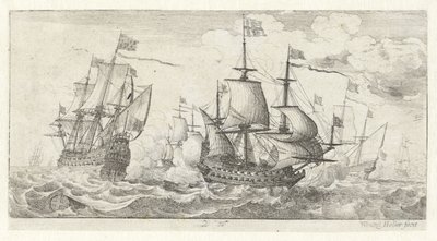 Sea Battle by Wenceslaus Hollar