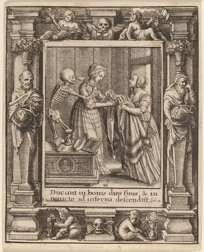 Bride by Wenceslaus Hollar after Hans Holbein the Younger after Abraham van Diepenbeeck