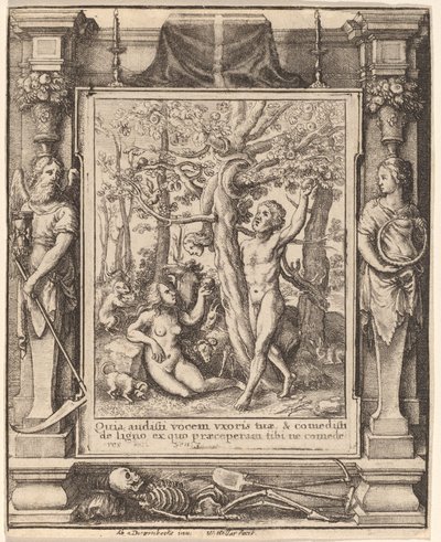 Garden of Eden by Wenceslaus Hollar after Hans Holbein the Younger after Abraham van Diepenbeeck