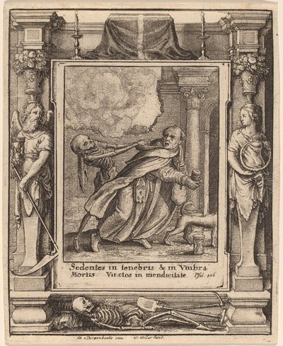 Monk by Wenceslaus Hollar after Hans Holbein the Younger after Abraham van Diepenbeeck