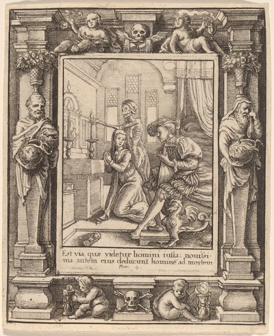 Nun by Wenceslaus Hollar after Hans Holbein the Younger after Abraham van Diepenbeeck