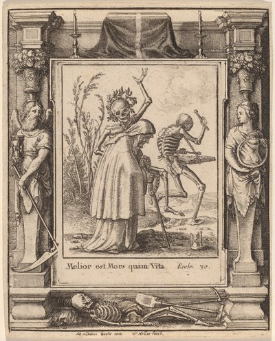 Old Woman by Wenceslaus Hollar after Hans Holbein the Younger after Abraham van Diepenbeeck