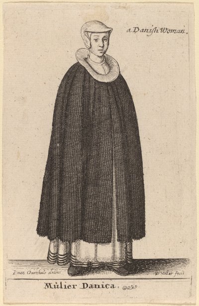 Mulier Danica by Wenceslaus Hollar after Hendrik J. van Craenhals