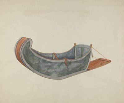Red River Dog Sled by Wilbur M Rice
