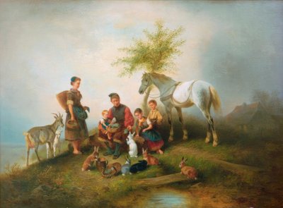 Feeding Time by Wilhelm Alexander Meyerheim