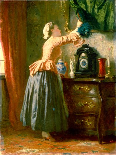 A Maid, 19th Century by Wilhelm Amberg