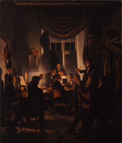 A Smoking Party by Wilhelm Bendz