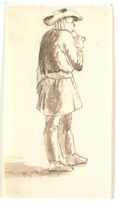 Standing Man Smoking a Pipe by Wilhelm Bendz