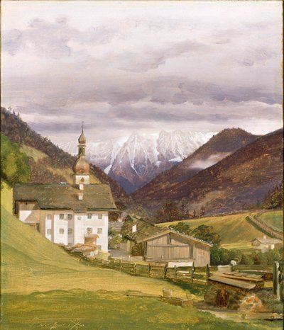 The Church of Ramsau, 1832 by Wilhelm Bendz