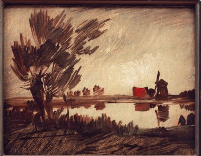 Mill by the Pond by Wilhelm Busch
