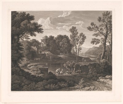 Arcadian Landscape with Tomb Monuments by Wilhelm Friedrich Gmelin