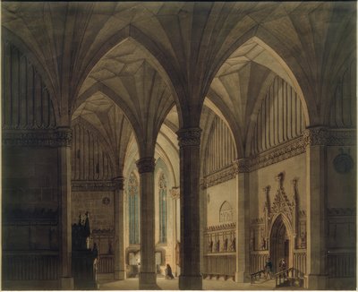 Gothic Church Interior by Wilhelm Gail