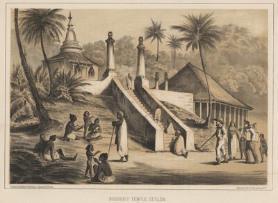 Buddhist Temple, Ceylon, 1855 by Wilhelm Joseph Heine