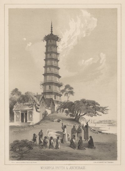 Whampoa Pagoda and Anchorage, 1855 by Wilhelm Joseph Heine