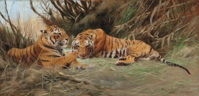 Tigers at Dawn by Wilhelm Kuhnert