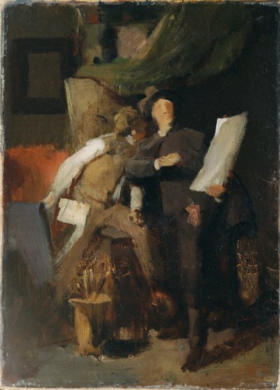 The Critics by Wilhelm Maria Hubertus Leibl