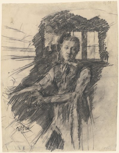 Malresl Working in the Kitchen by Wilhelm Maria Hubertus Leibl