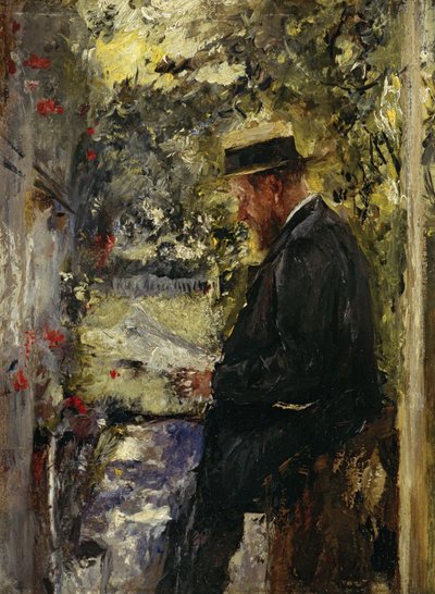 Veterinarian Reindl in the Arbor by Wilhelm Maria Hubertus Leibl
