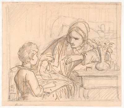 Annette Hage Showing Pictures to Her Nephew Hother by Wilhelm Marstrand