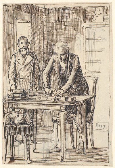 The Letter is Sealed, While the Servant Waits by Wilhelm Marstrand