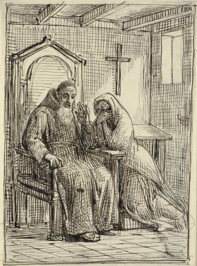 The Terrified Confessor by Wilhelm Marstrand